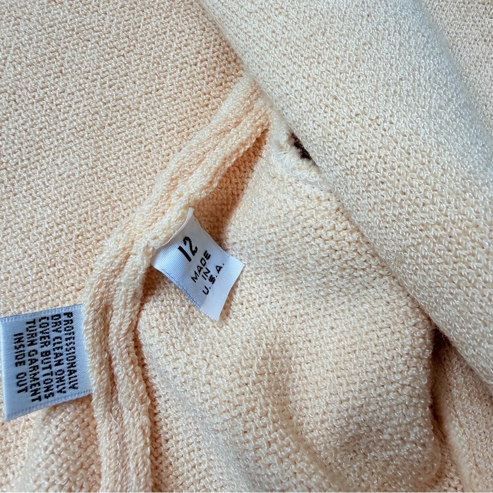 Vintage St. John Evening By Marie Gray Women's Cream Knit Blazer - Picture 6 of 9